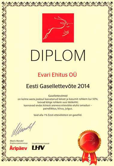 Gasellettevõte 2014