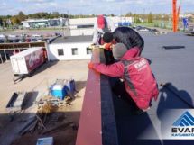 Parapeti ehitus Parapeti ehitus, Sepa äri- ja kaubanduskeskuse lamekatuse ehitus